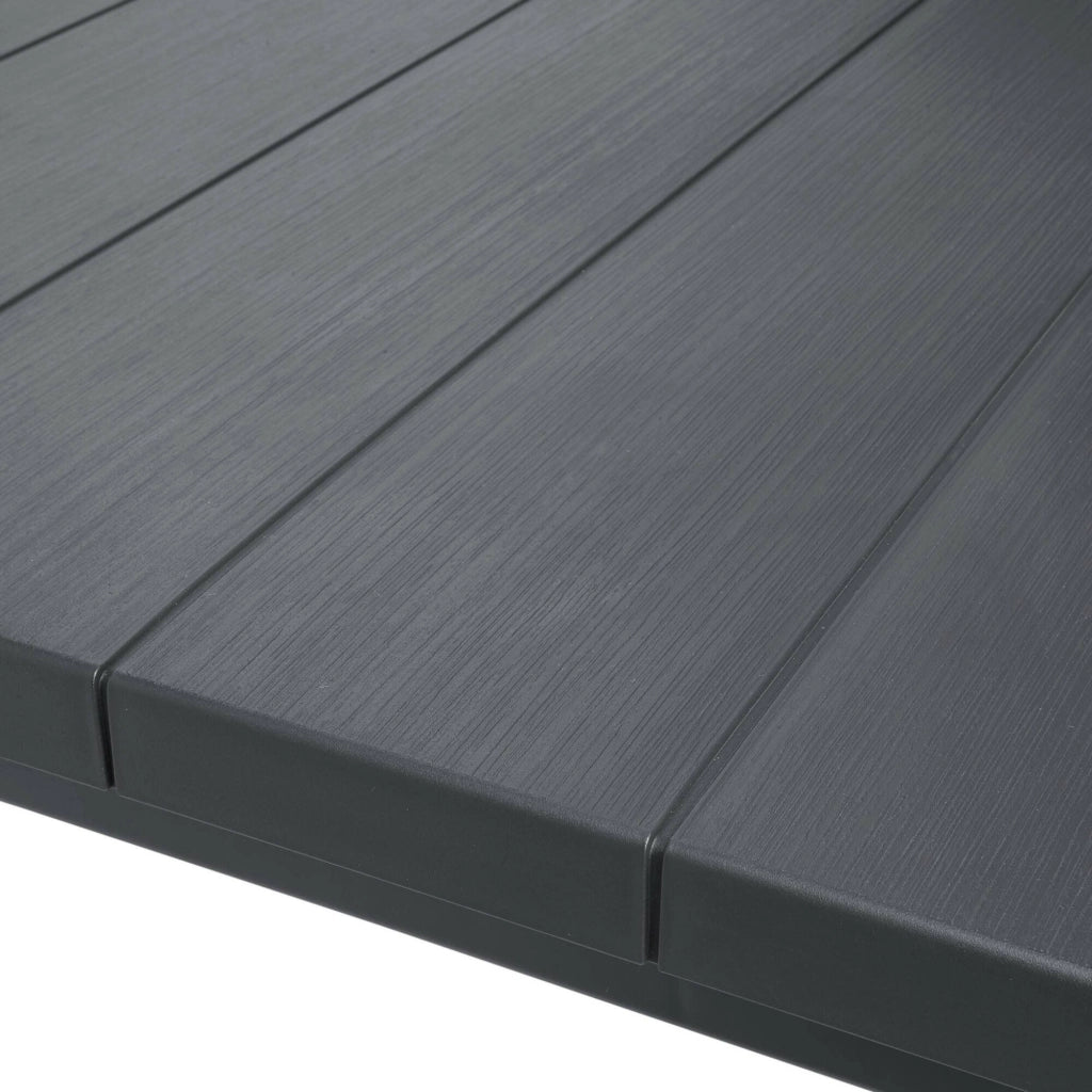 Tavolo da esterno Listowel, Base per picnic, Piano da pranzo da giardino, Banco outdoor multiuso, 147x90 h75 cm, Antracite