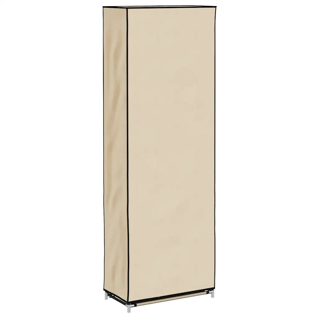 Scarpiera con Rivestimento in Tessuto Crema 57x29x162 cm 282431