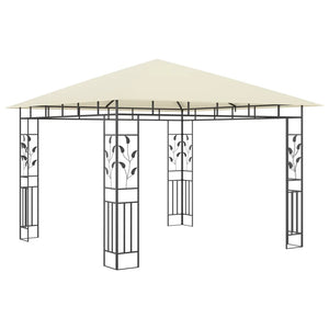 Gazebo con Zanzariera 3x3x2,73 m Crema 180 g/mÂ²
