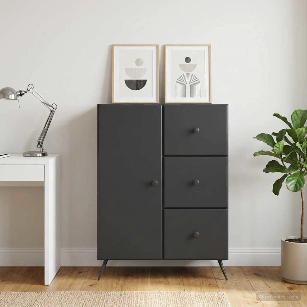 Credenza Nero 66 x 34,5 x 90 cm Legno ingegnerizzato 895546