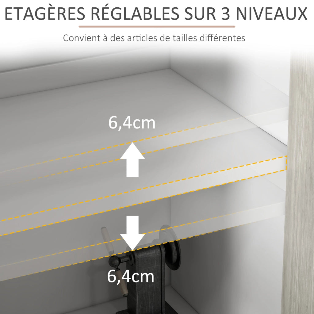 Credenza ¨C Minimal ¨C Bianco Grigio 121x37x75