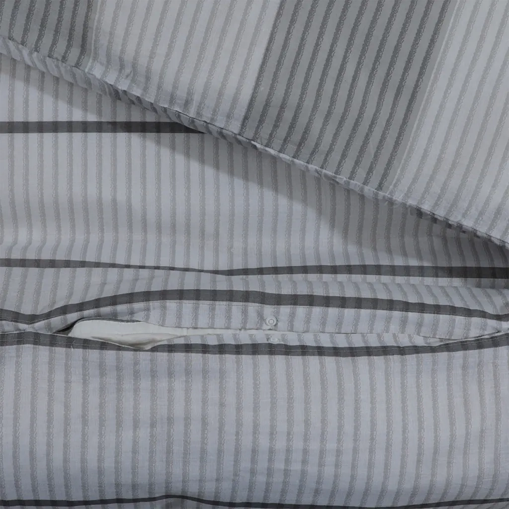 Set Copripiumino Grigio 260x240 cm in Cotone 136438