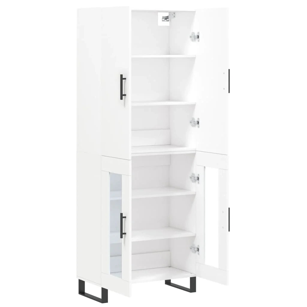 Buffet credenza cassettiera mobiletto mobile contenitore organizer cucina soggiorno salotto alto 69,5 x 34 x 180 cm legno ingegnerizzato bianco 02_0032549