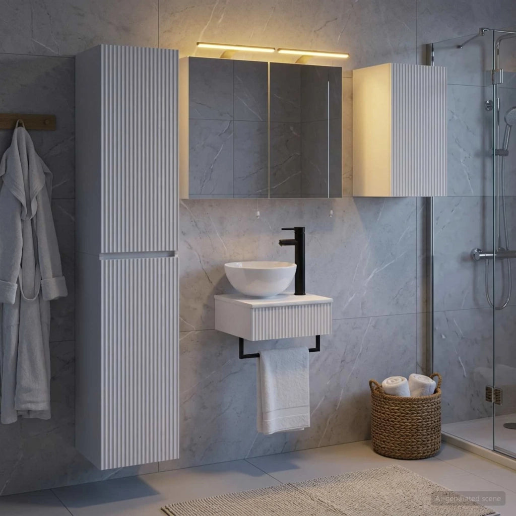 Set di mobili per il bagno 5 pcs Bianco 3407239