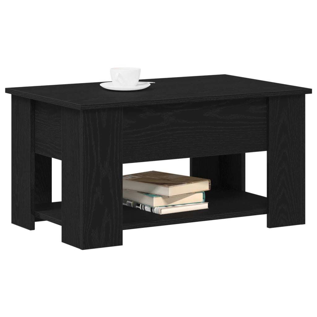 Tavolino da caffÃ¨ in rovere nero 79x49x41 cm realizzato in legno ingegnerizzato