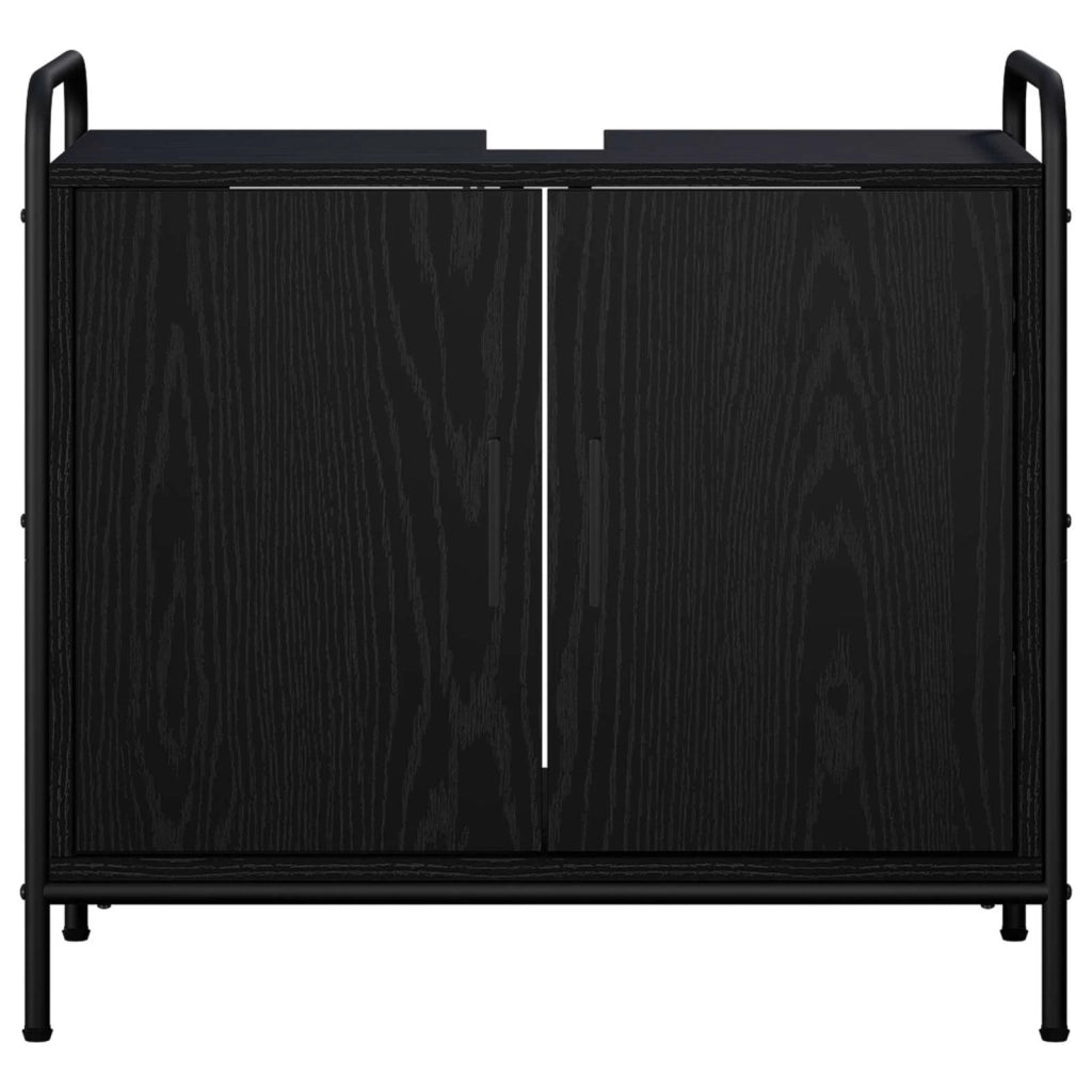 Mobile da Bagno Rovere Nero 65,5 x 34 x 61 cm 8014058