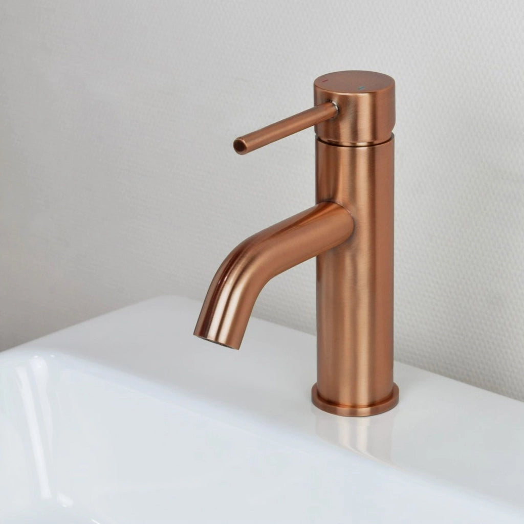 Rubinetto Da Lavabo Rea Lungo Copper Brush