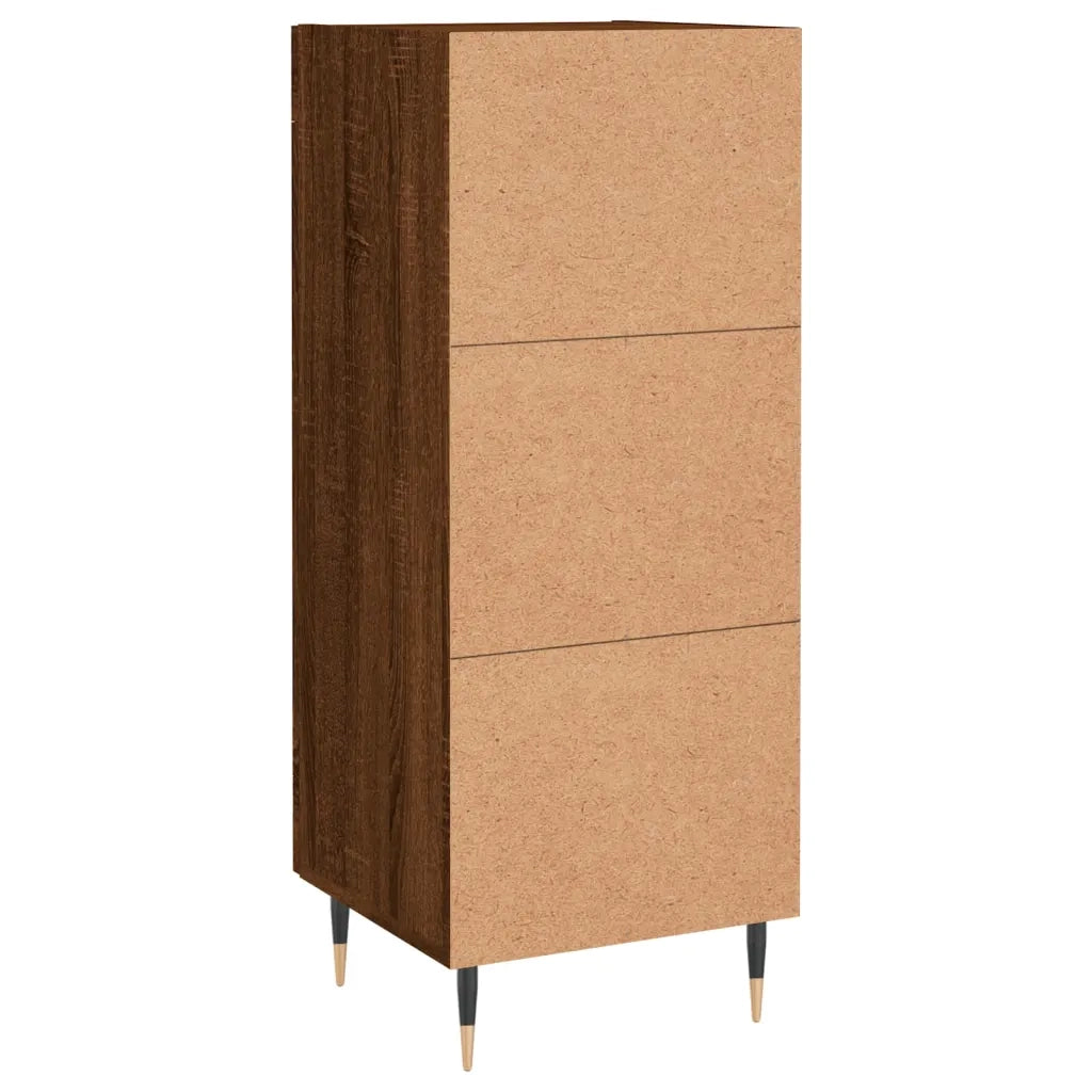 Credenza Rovere Marrone 34,5x34x90 cm in Legno Multistrato 830427