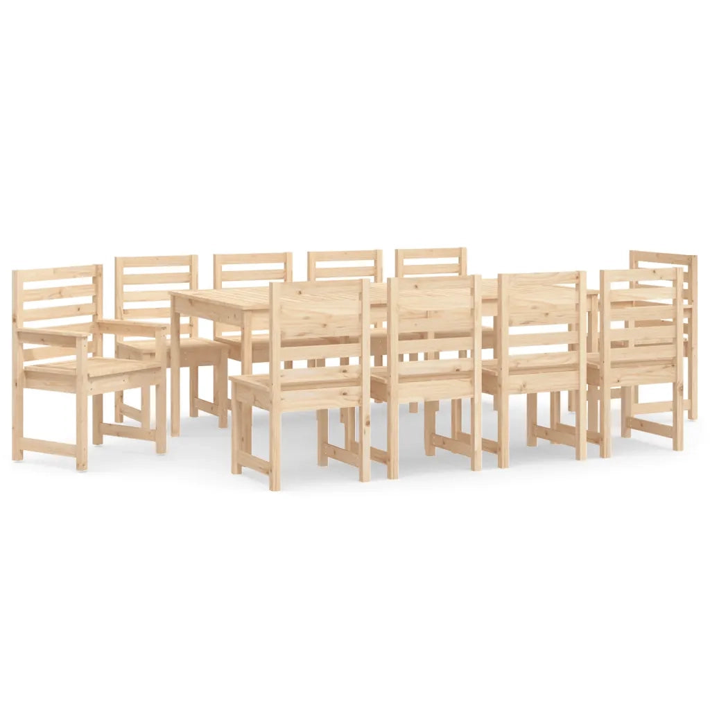 Set da Pranzo da Giardino 11 pz in Legno Massello di Pino 3154719