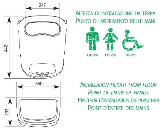 Asciugamani elettrico Vision Air BF PRO grigio