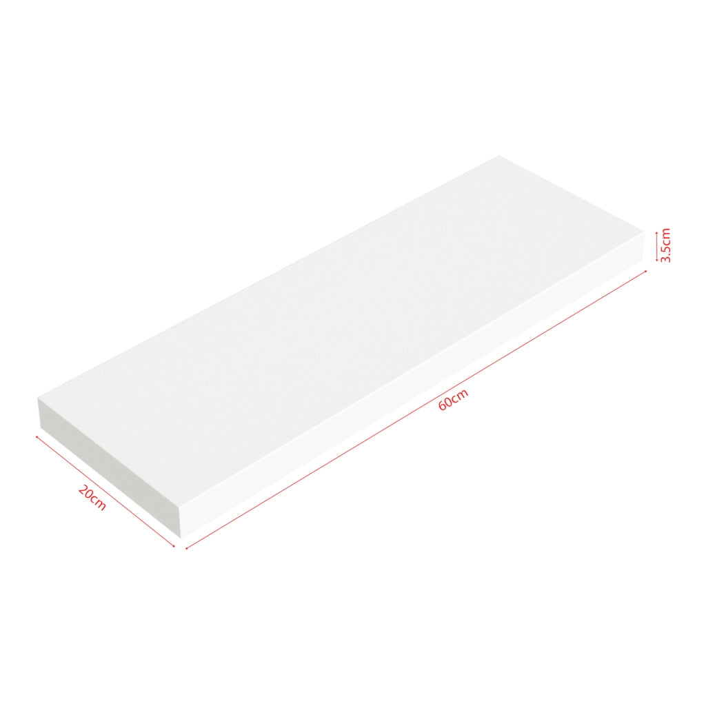 Set Stranda 3 Mensole da Muro 60x20x4 cm Bianco [en.casa]