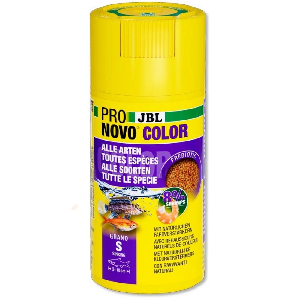 JBL ProNovo Color Grano S 100ml - granulato per colori brillanti per tutti i pesci tropicali da 3 a 10cm