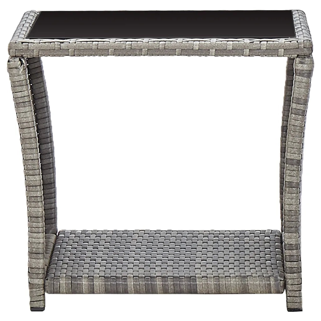 Set Divani da Giardino 3 pz con Cuscini in Polyrattan Grigio cod mxl 40571