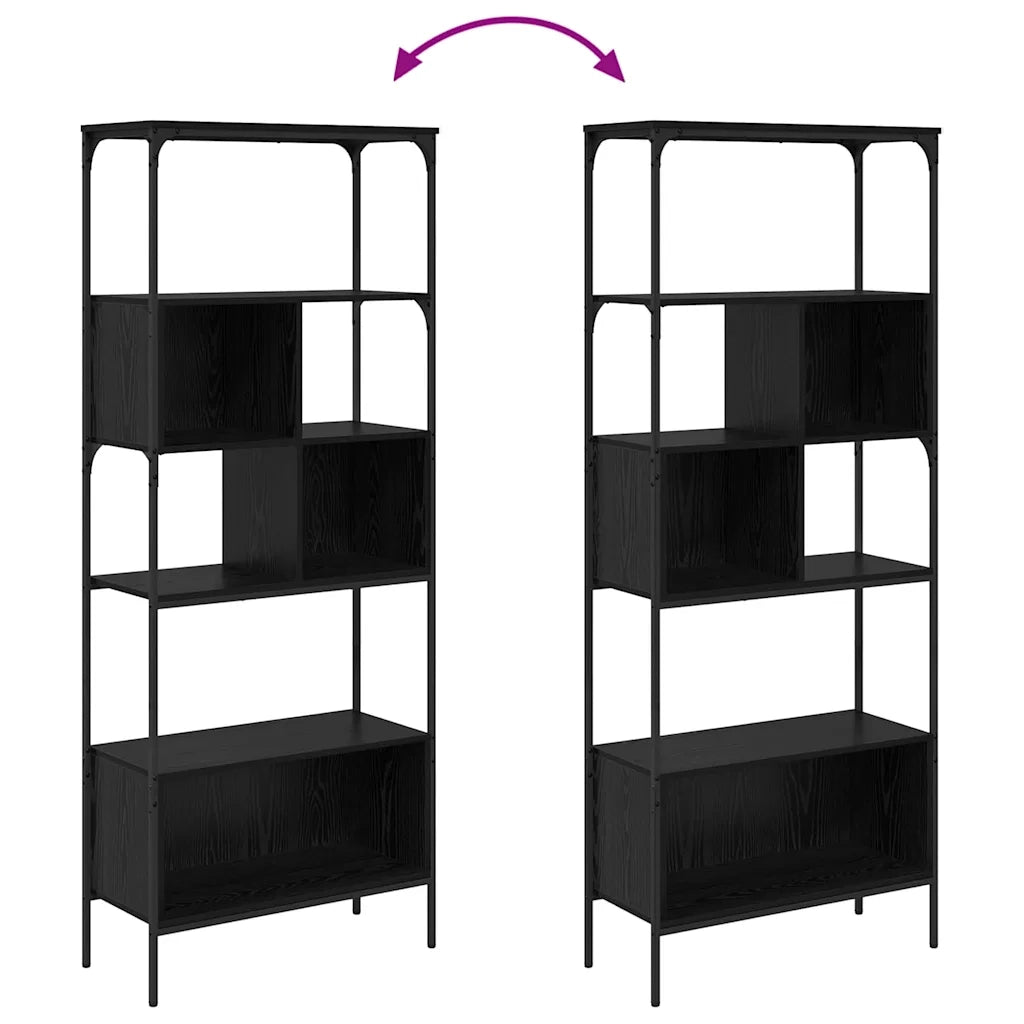 Libreria Rovere Nero 76 x 33 x 188,5 cm Legno multistrato 882988