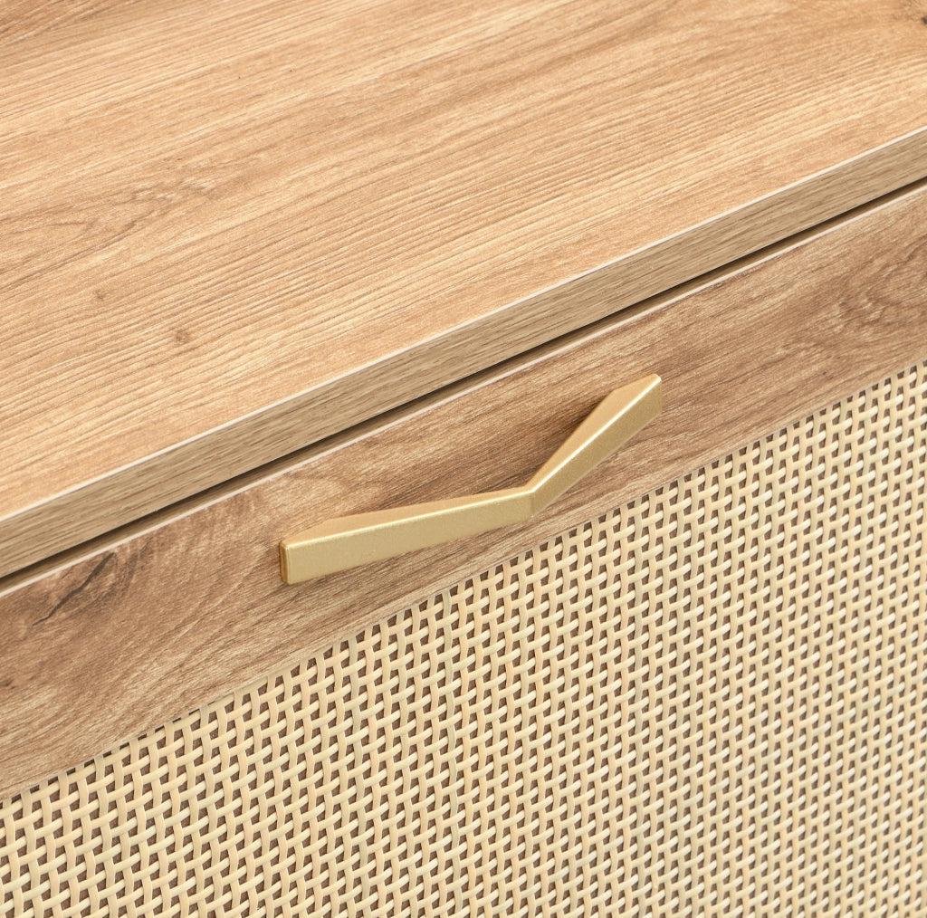 Scarpiera 108.5x24x100 cm salvaspazio con ripiano superiore in MDF naturale