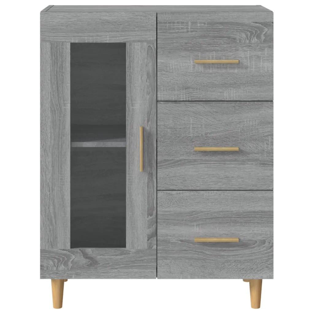 Credenza Grigio Sonoma 69,5x34x90 cm in Legno Multistrato 817364