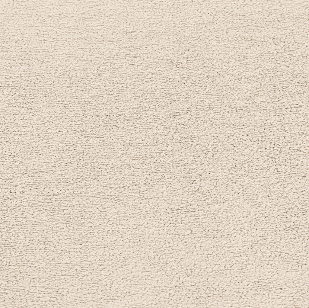 Poltroncina imbottita beige in tessuto effetto camoscio