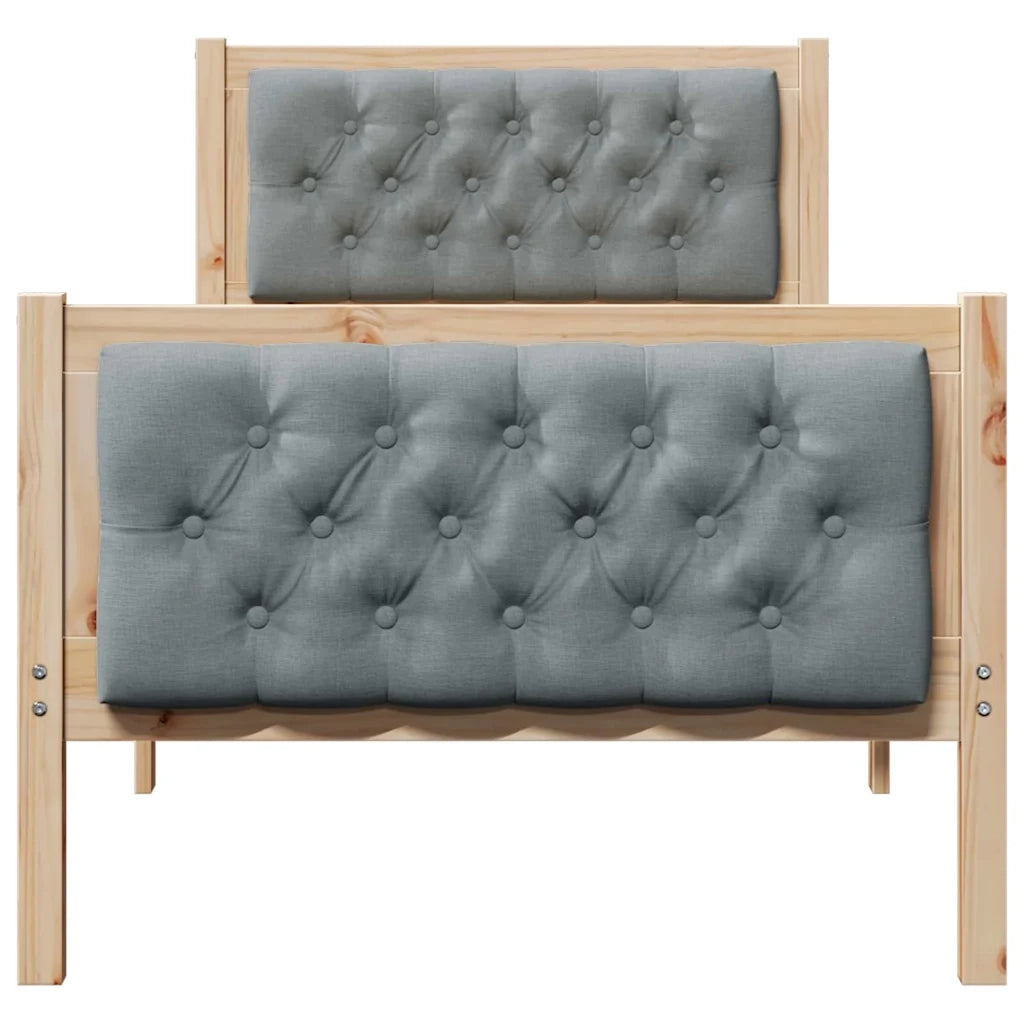 Struttura del letto Grigio chiaro 80 x 200 cm Pino massello 878429