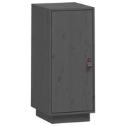 Credenza | Madia | Buffet da pranzo | Armadio da pranzo Grigia 34x40x75 cm in Legno Massello di Pino