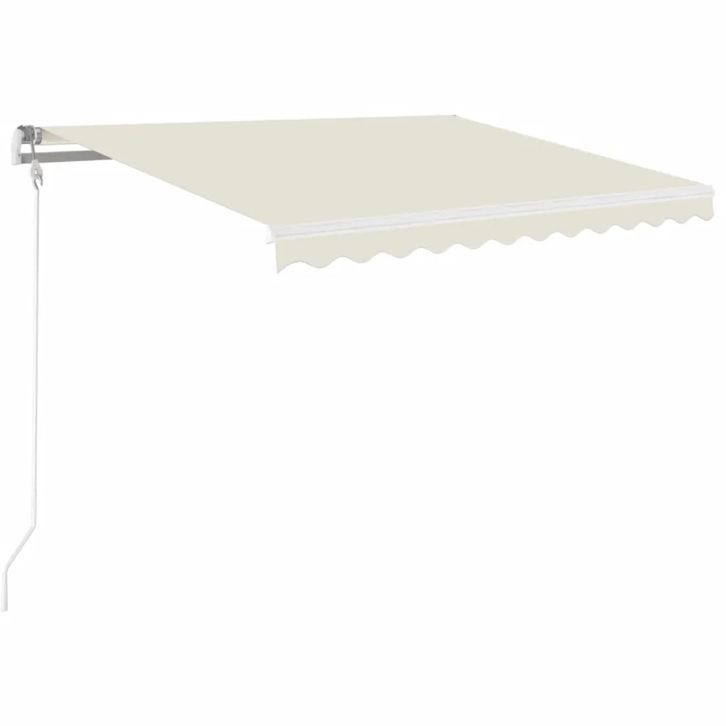 Tenda da Sole Retrattile Manuale-Tenda parasole per Patio 350x250 cm Crema 702995