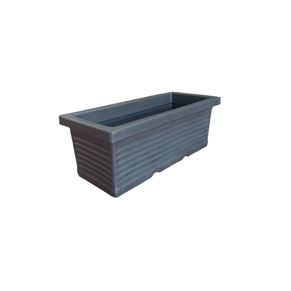Cheonda - Garden Italia Balconetta Millerighe GBM 50×18 cm in Resina – Made in Italy, Resistente al Gelo e Antiurto Colore: Antracite
