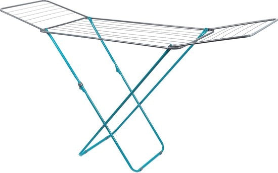 Droogrek pieghevole con superficie orizzontale - 18 metri di spazio per asciugare abiti, lenzuola e asciugamani (182 x 50 x 100 cm)
