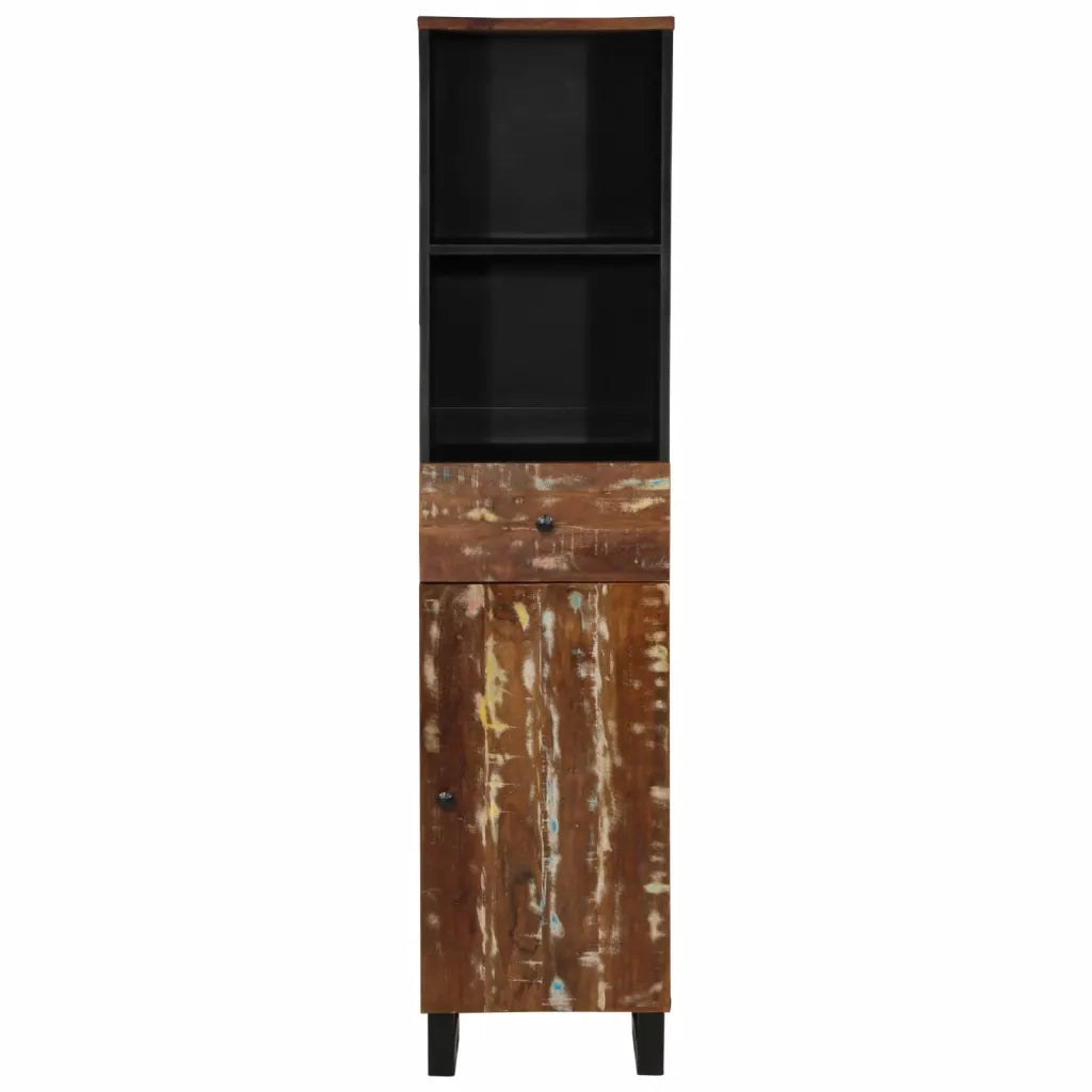 Mobile da Bagno 38x33x160 cm in Legno Massello di Recupero