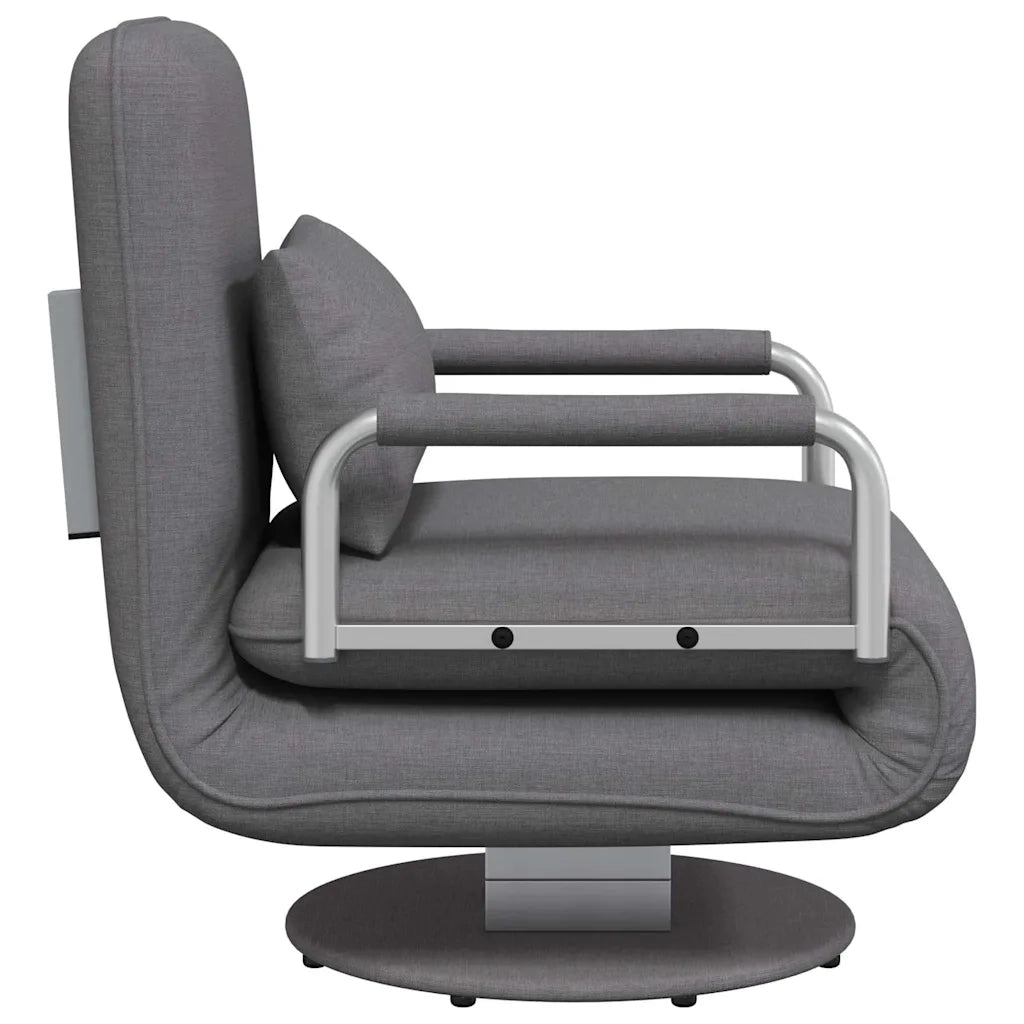 Sedia Girevole e Divano Letto-Sofa Letto-Daybed Grigio Scuro in Tessuto