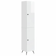 Set di armadi 2 pcs Bianco Lucido Legno ingegnerizzato