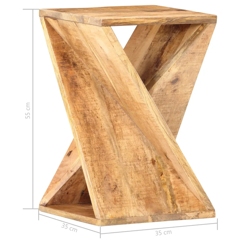 Tavolino di Servizio 35x35x55 cm in Legno Massello di Mango 286183