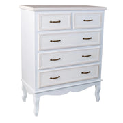 Cassettiera in legno bianco 80x40x105h