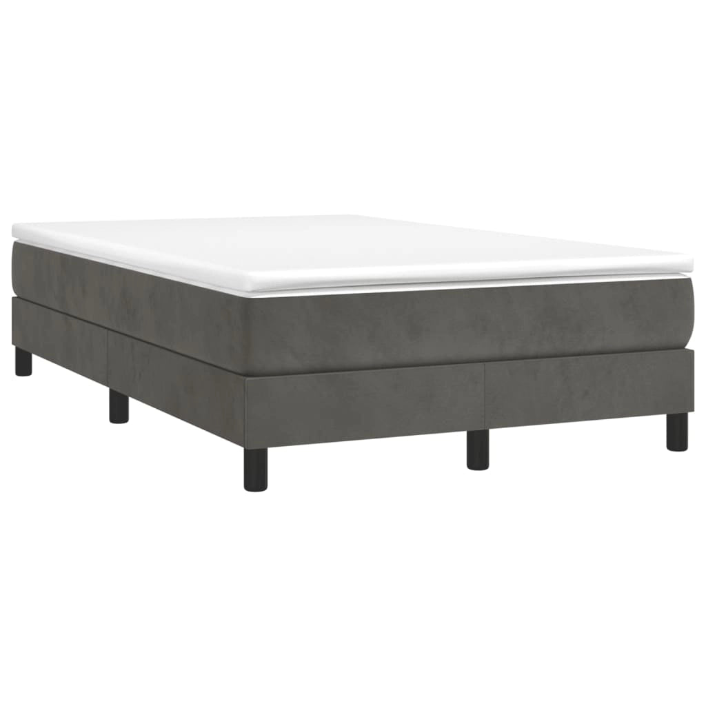Giroletto a Molle con Materasso Grigio Scuro 120x190 cm Vellutocod mxl 111310