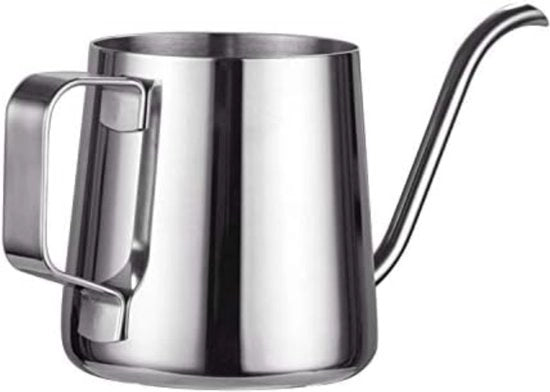 Caffettiera a stile europeo con teiera e bollitore in acciaio inox 304, con beccuccio per latte e teiera integrata