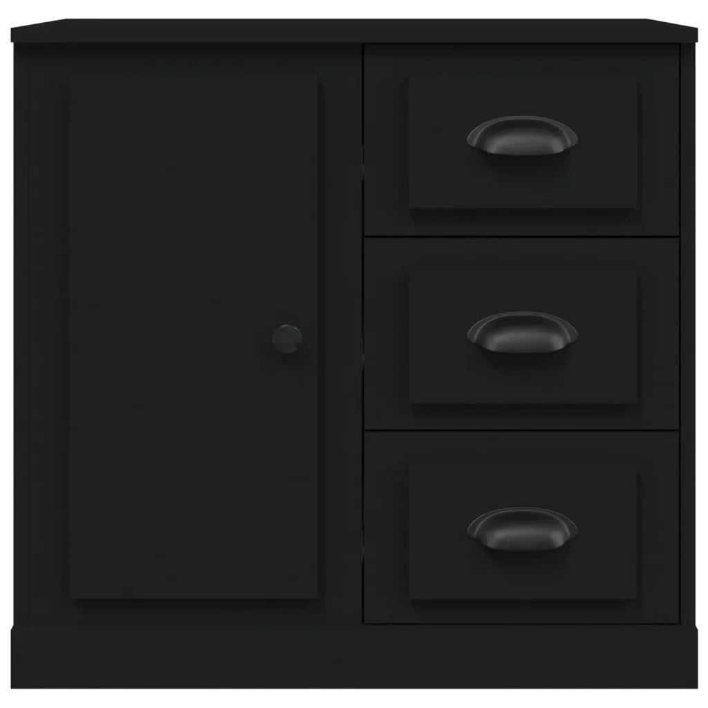 Credenza Nera 70x35,5x67,5 cm in Legno Multistrato