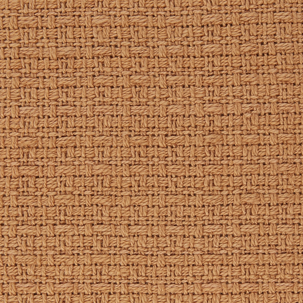 Copriletto marrone in tessuto di cotone 200 x 220 cm con frange Coperta decorativa Biancheria da letto design classico Camera da letto