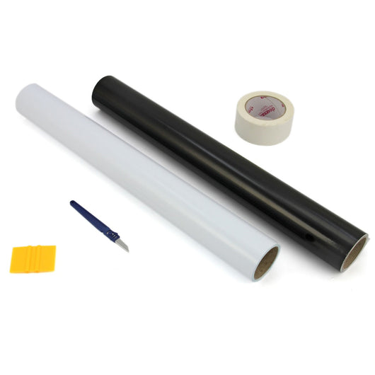 Kit Taglio Vinile - 2 Rotoli, Nastro Applicazione, Coltello e Spatola Inclusi