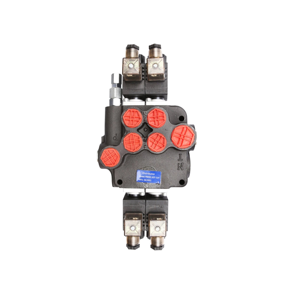 DISTRIBUTORE OLEODINAMICO ELETTRICO P80 a 2 vie, 12V