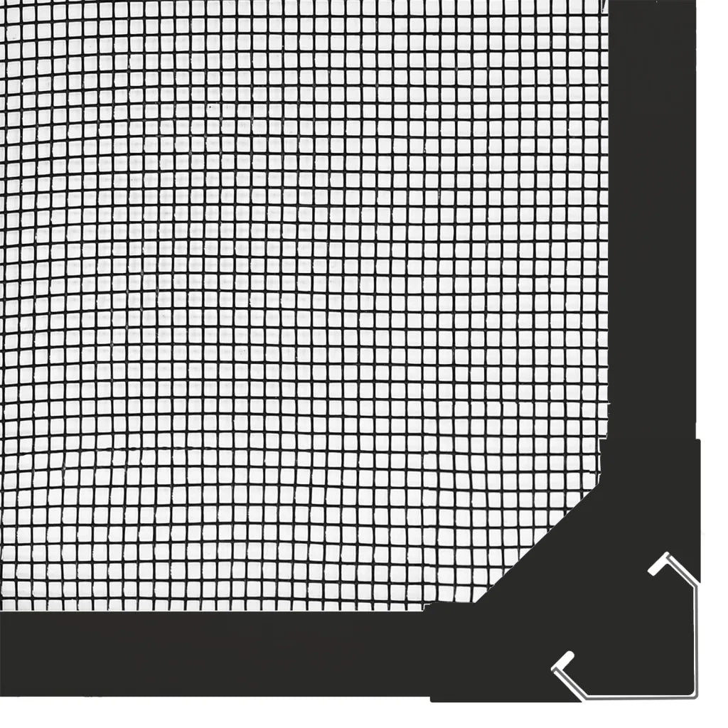 Zanzariera Magnetica per Finestre Antracite 130x150 cm 153856