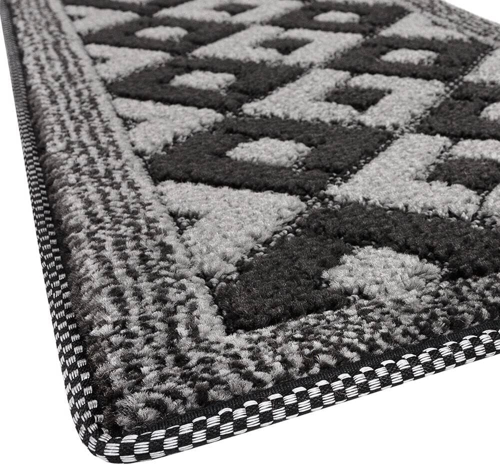 Zerbino Ingresso 50x80 cm Asciugapassi Assorbente Antiscivolo Vellutato Made In Italy Grigio