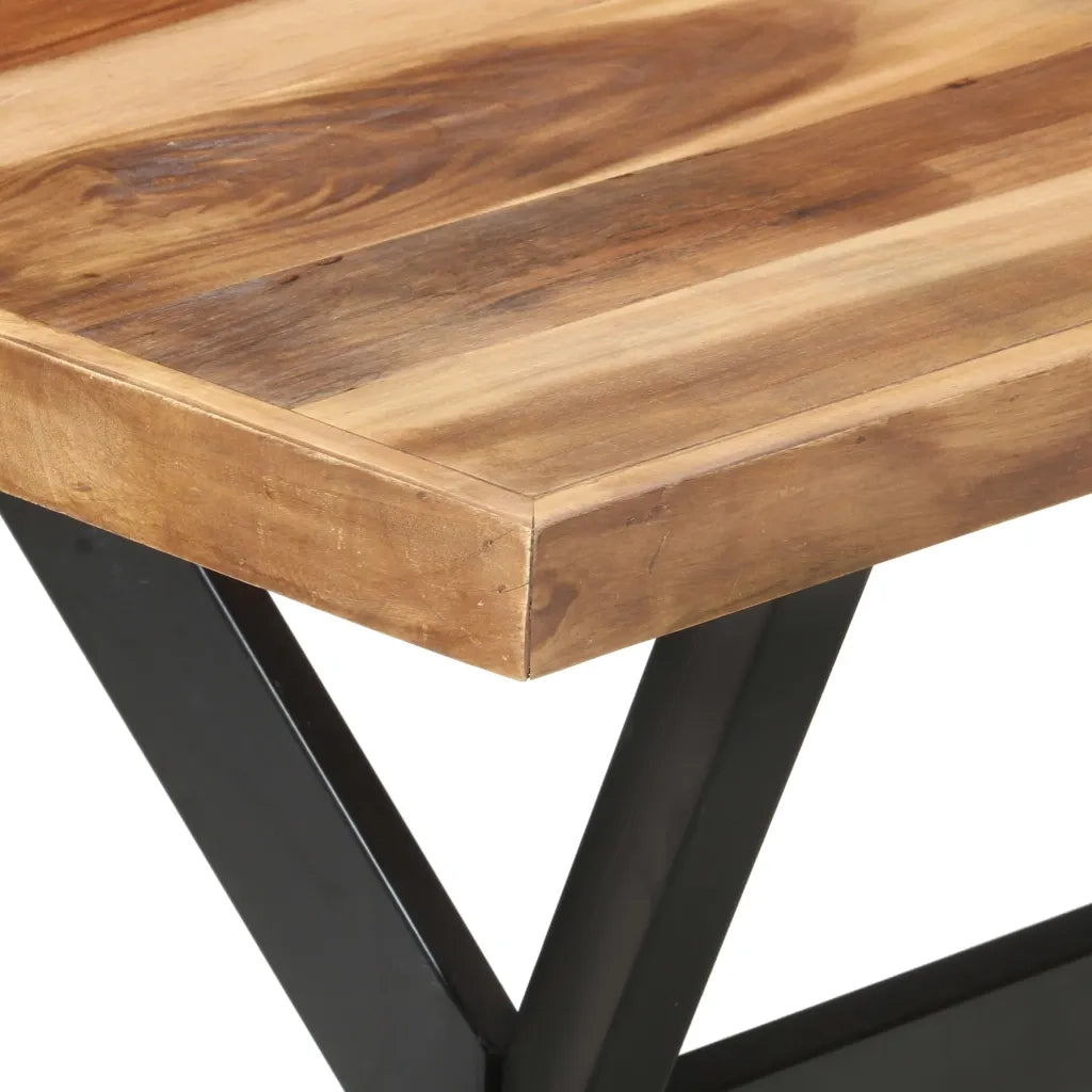 Tavolo da Pranzo | Tavolo da cucina 140x70x75 cm Legno Massello con Finitura Ambra
