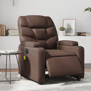 Divano Sedia-Poltrona Massaggiante Elettrica Marrone in Similpelle 450077