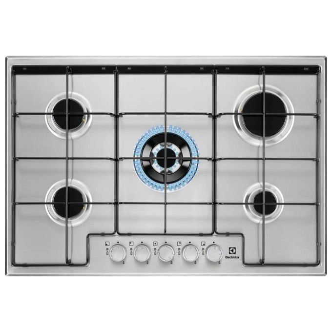 Electrolux EGS7534X Acciaio inox Da incasso 75 cm Gas 5 Fornello(i)