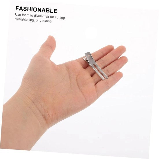 80 pezzi di clip per stile per sezioni con becco di anatra clip metalliche per estensioni capillari clip per sezioni clip per ricci per uso styling e salone
