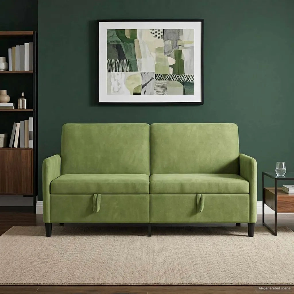 Divano con Storage Verde chiaro 172 x 78 x 87 cm Poliestere 42036964