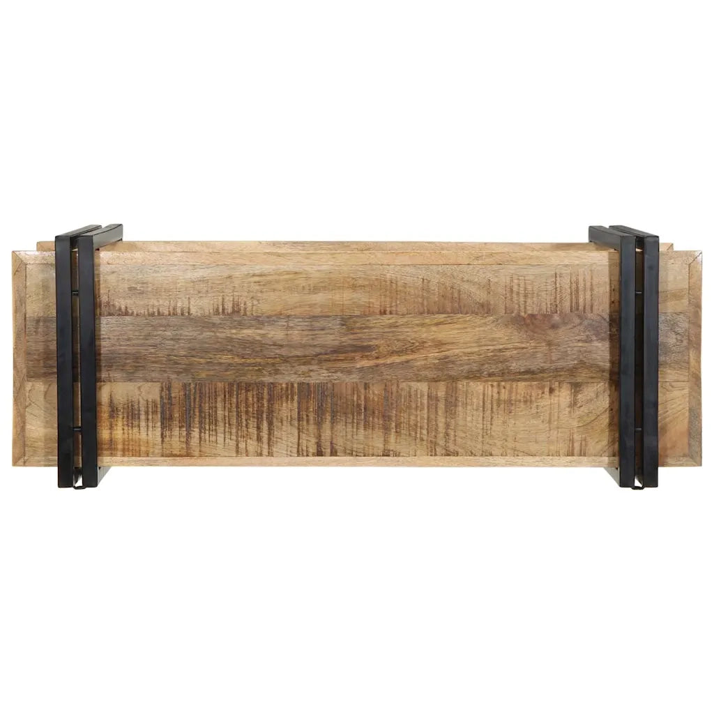 Mensola da Parete 90x33x45 cm in Legno Massello di Mango Grezzo 4017485