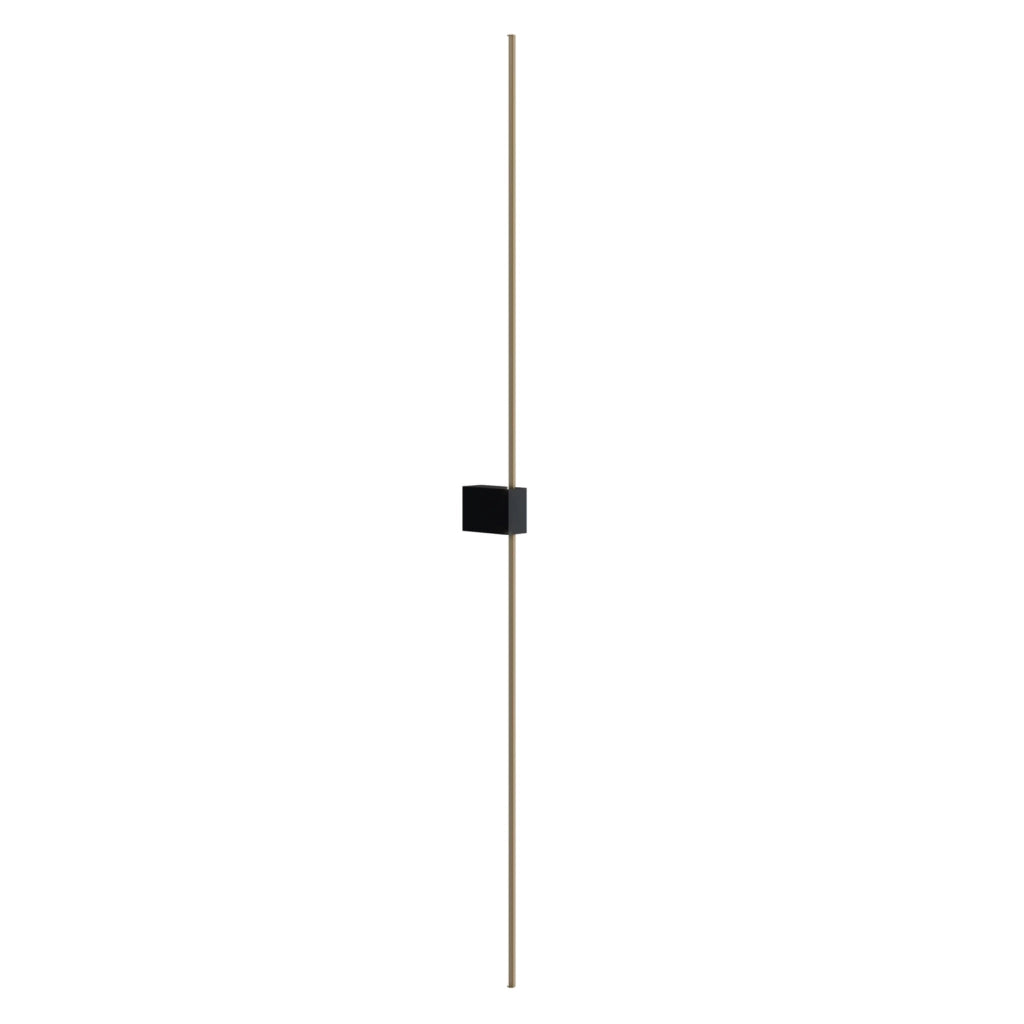 Applique Da Parete Moderno Pars Alluminio Nero Luce Led Integrato 12W Ip20