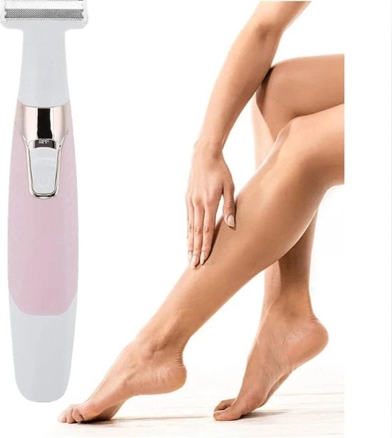 Epilatore per viso - Senza fili - Elettrico - Dispositivo per depilazione del viso femminile - Con luce LED - Epilatore mini liscio - Per braccio/gamba - Dispositivo per rimozione dei peli del viso delicato