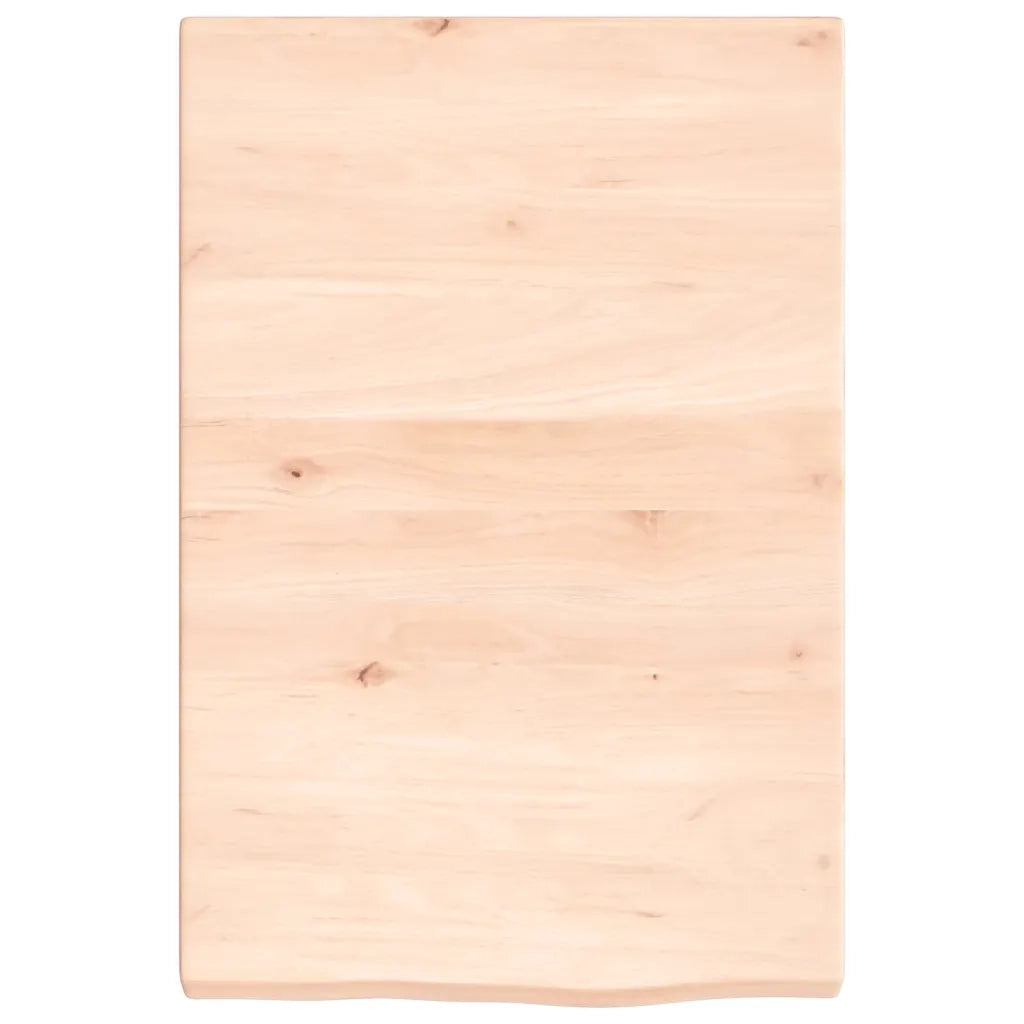 Piano Bagno 40x60x(2-4) cm in Legno Massello Non Trattato