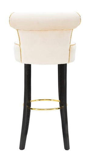 Sgabello Bar Luxy Crema 46x48x96 cm in Legno e Plastica