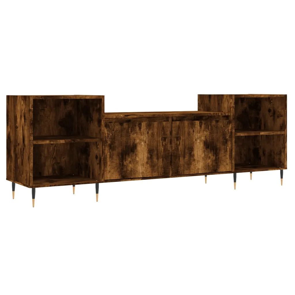 vidaXL Mobile TV Rovere Fumo 160x35x55 cm in Legno Multistrato